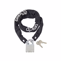 Dresco 5250210 Antivol pour bicyclettes Noir Antivol à chaîne