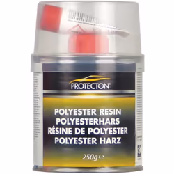 Résine de polyester pour voitures, bateaux, caravanes,etc. A utiliser en combinaison avec le mastic à base de fibres de verre ...