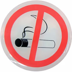 Autocollants -no smoking- Autocollants -no smoking- 2 pièces. Diamètre 45 mm.
