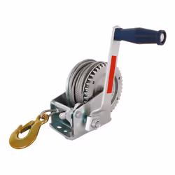 Avec 20m de câble et cran de s-ret-. Revêtement en zinc et traitement antirouille. Capacité maximale 545kg.