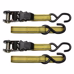 Jeu de 2 sangles à cliquet professionnelles 5 m X 25 mm - 600 kgs Marque Carpoint