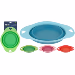 Van der Meulen 1379008, Chien, Silicone, Bleu, Vert, Rose, Rouge, Gamelle à nourriture pour animaux de compagnie, Monochromat ...