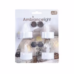Nedis AX5990050, 4 ampoule(s), LED, 1 couleurs, Blanc, Batterie, 13,5 mm