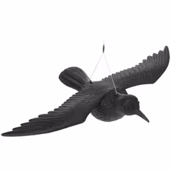 Corbeau en plastique noir Taille : 57cm (largeur) (idéal pour le jardin, les toitures, les vergers... Pour fuyer les pigeons, ...