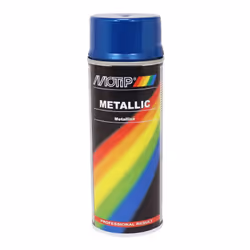 Bombe de peinture Motip Bleu métallisé 400ml M04044 auto pour moto scooter