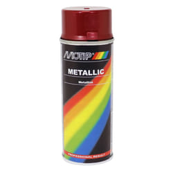 Bombe de peinture Motip Rouge métallisé 400ml M04045 auto pour moto scooter