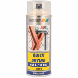 Peinture Aerosol Acryl Ral9002 Motip 400ml blanc gris - Apportez de la Couleur et de la Protection à Vos Projets Transformez  ...