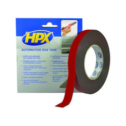 HPX - ruban fixation double face tres forte adherence - noir 9MM x 10Mtrs 20474
