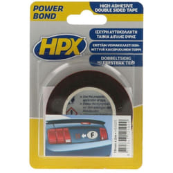 HPX - Ruban Adhesif Acrylique Double Face Noir 19 Mm x 2 m Tapes -unite-