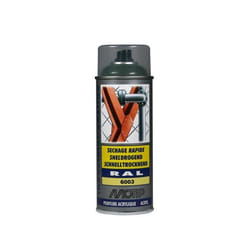 Peinture aérosol - MOTIP - RAL 6003 - Vert olive brillant - 400ml - Séchage rapide
