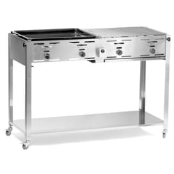 Hendi GRILL-MASTER QUATTRO Ensemble de cuisson propane/butane Acier inoxydable 22000 W