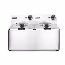 Hendi 205839, Friteuse, 16 L, 50 °C, 190 °C, Double, Argent