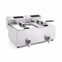 Hendi 207376, Friteuse, 16 L, 25 °C, 195 °C, 20 min, Double