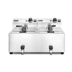 Hendi 209301 friteuse Double 16 L Autonome 7000 W Argent