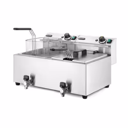 Hendi 209301 friteuse Double 16 L Autonome 7000 W Argent