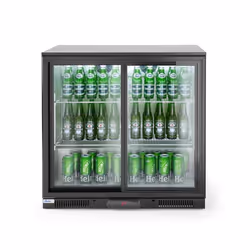 Hendi 233917, Vitrine arrière bar, Pose libre, Aluminium, Chrome, Chrome, CE, RoHS, 197 L