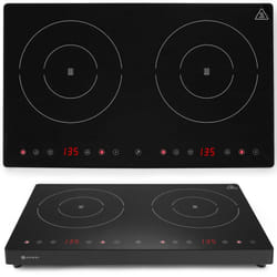 Hendi Kitchen Line Noir Comptoir 60 cm Plaque avec zone à induction 2 zone(s)