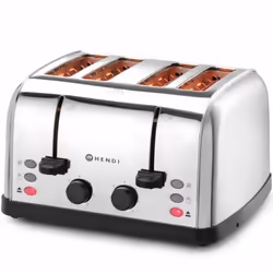 Code du fabricant : 261187 Le grille-pain HENDI permet de préparer jusqu'à 4 toasts en même temps. Il dispose de 7 niveaux de ...