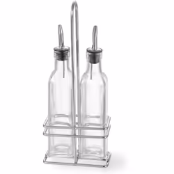 Numéro du fabricant: 460245 Ensemble huile et vinaigre - Poignée chromée - 2 bouteilles d'huile/vinaigre avec verseur en inox ...