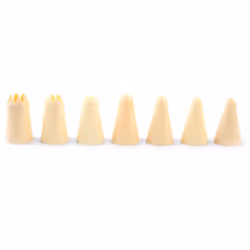 Embouts de cônes pour sachet de confiserie pour la décoration, ONDULÉ 8-20mm, lot de 7 pcs. -Hendi 551110