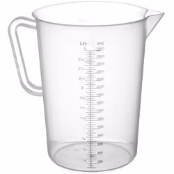Numéro du fabricant: 567401 Un bécher en polypropylène de 3000 ml avec une échelle, parfait pour mesurer un volume précis de  ...