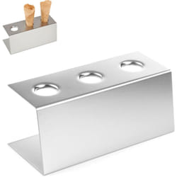 Support à glace en inox pour 3 gaufrettes Hendi 755730