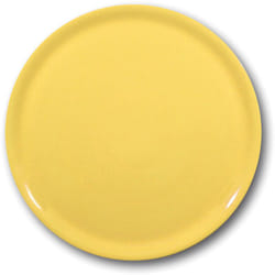 Hendi - Assiette à pizza en porcelaine Durable Speciale, jaune, 330 mm - lot de 6 pièces.