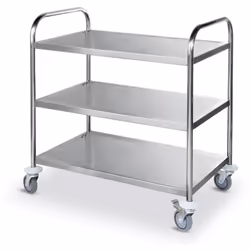 Numéro du fabricant : 810101 Chariot de restauration équipé de 3 étagères recouvertes d'un matériau insonorisant sur le fond, ...