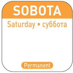 Autocollants de sécurité alimentaire pour récipients réutilisables Saturday pl ru en 1000 pcs Hendi 850121