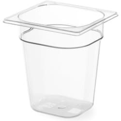 Bac gn transparent en polycarbonate gn 1/6 hauteur 65 mm Hendi 861738