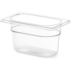 Bac gn transparent en polycarbonate gn 1/9 hauteur 100 mm Hendi 861820