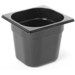 Bac polycarbonate noir gn 1/6 hauteur 150 mm Hendi 862711