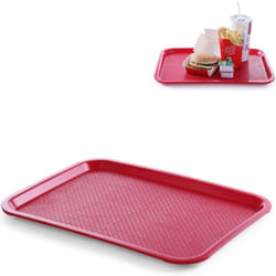Plateau Fast Food en polypropylène 30,5x41,5cm - rouge