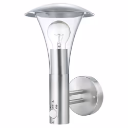 Ranex 5000.318 Lumière de sécurité, Éclairage mural extérieur, Argent, Métal, IP44, Entrée, Façade, Patio, Montage au mur