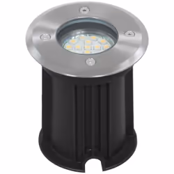 Ranex 5000.461 Spot LED extérieur encastrable, Éclairage au sol extérieur, Noir, Acier inoxydable, IP65, Entrée, Jardin, LED, ...