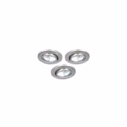 XQ-lite XQ0818, 3 ampoule(s), Halogène, GU10, 2800 K, IP23, Acier brossé