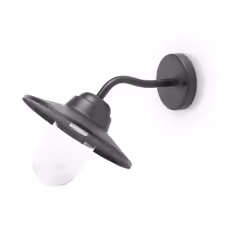 Smartwares GWC-001-HB Applique classique, Éclairage mural extérieur, Noir, Acier, IP44, Entrée, Jardin, Patio, Montage au mur