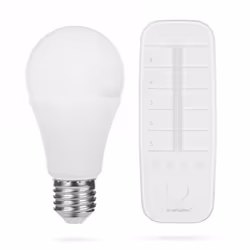 Smartwares HW1600R Ampoule LED A60 E27 7W connectée réglable+télécoma, 7 W, 45 W, E27, 555 lm, 25000 h, Variable, Blanc