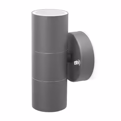 Smartwares GWL-176-HG Applique murale LED éclairage haut/bas, Éclairage mural extérieur, Gris, Acier inoxydable, IP44, Entrée ...