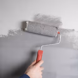 Rouleau fibre de verre protection murale, blanc à peindre maille moyenne 25m x 1m, 100g/m². Structure maille moyenne neutre p ...