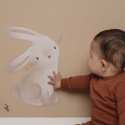 Little Dutch - Stickers muraux Vintage Little Baby Bunny 2 x 42 x 30cm Marron, blanc