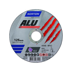 Norton - Meule à tronçonner alu - ø 125 mm - Épaisseur 2.5 mm