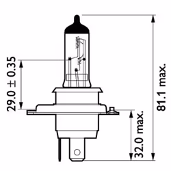 Ampoule halogène PHILIPS H4 Master Duty 24V, 75/70W, 1 pièce - Vue supplémentaire 5