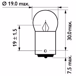 Ampoule secondaire PHILIPS R10W 24V/10W, 2 pièce - Vue supplémentaire 4