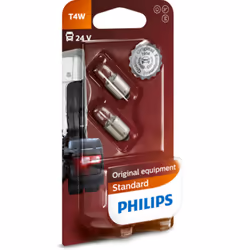 Ampoule secondaire PHILIPS T4W 24V/4W, 2 pièce
