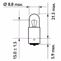 Ampoule secondaire PHILIPS T4W 24V/4W, 2 pièce - Vue supplémentaire 4