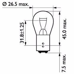 Ampoule secondaire PHILIPS P21/5W 24V/5/21W, 2 pièce - Vue supplémentaire 4