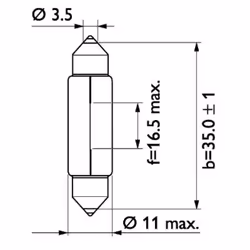 Ampoule secondaire PHILIPS C5W 24V/5W, 2 pièce - Vue supplémentaire 4
