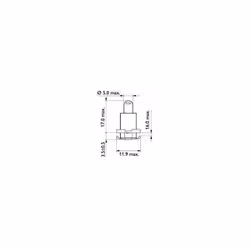 Ampoule Philips 24029CP BAX 24029 24V 1.2W BAX8,5D/2 YELLOW Pour identifier la bonne ampoule, contrôlez avec la référence not ...