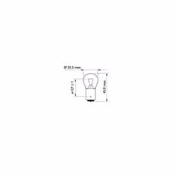 Ampoule Philips 13445CP STOP P25 13445 24V 18W Pour identifier la bonne ampoule, contrôlez avec la référence noté sur votre a ...